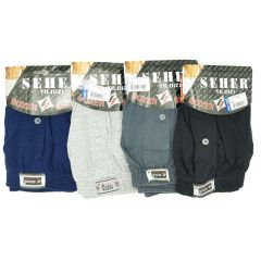 SER008 Seher Yıldızı Renkli Penye DüzErkek Boxer