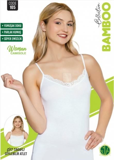 Bayan Bambo İp Askılı Çift Yönlü Atlet