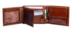 Hakiki Deri Erkek Cüzdanı Taba Renkli